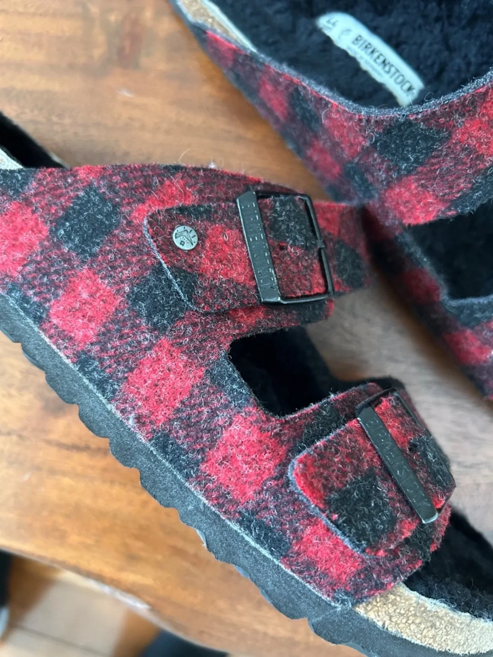 Birkenstock Arizona Shearling / wool Slides (mens 11)